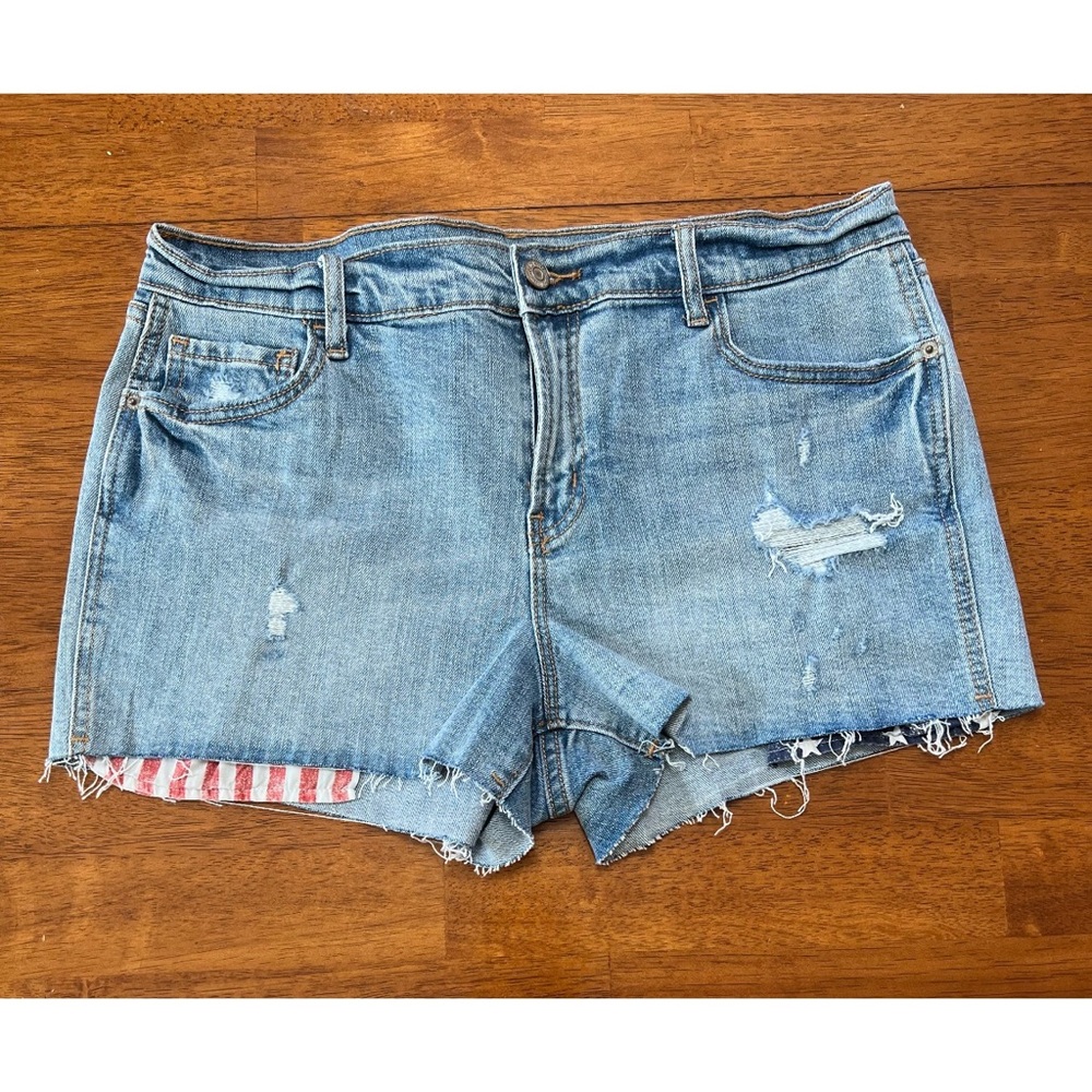 ✨Old Navy Boyfriend Shorts| American Flag Pockets 🇺🇸